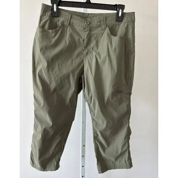Eddie Bauer Pants 6 Cropped Hiking Pocket Gorp Core Outdoor Trail Cottage Core - Picture 13 of 14